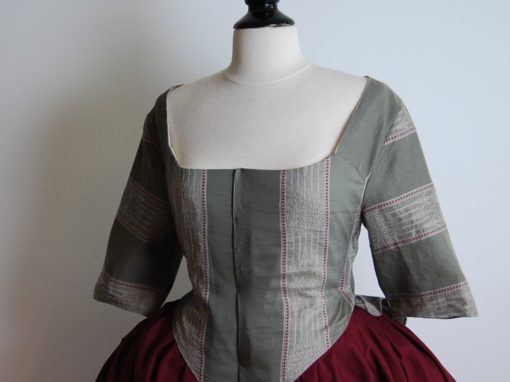 1780s Caraco and skirt ensemble